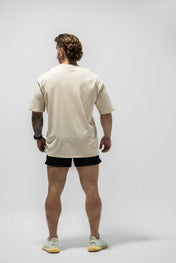 Oversized Pump Cover T-Shirt - Free Your Mind Cream - VITAL APPAREL