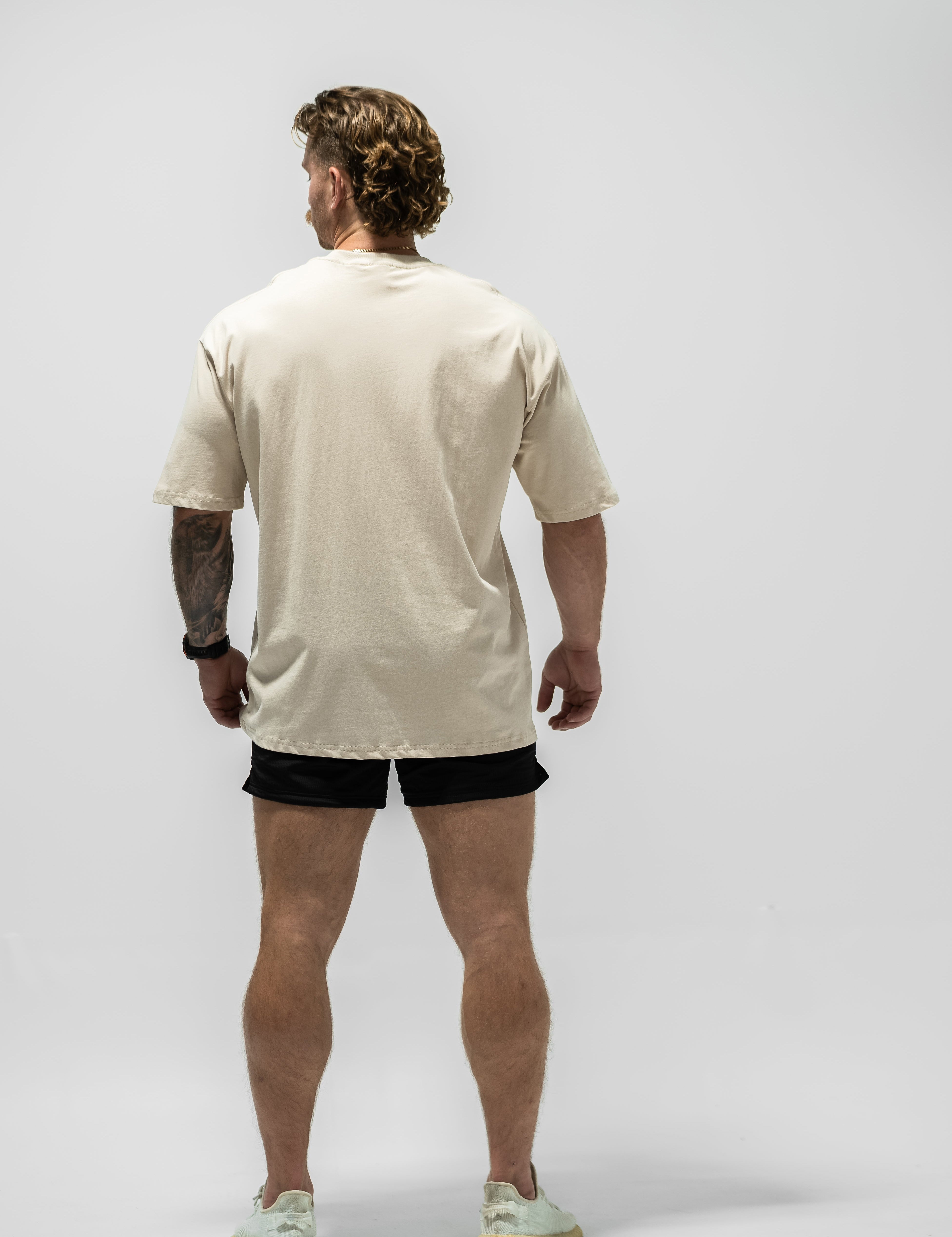 Oversized Pump Cover T-Shirt - Free Your Mind Cream - VITAL APPAREL