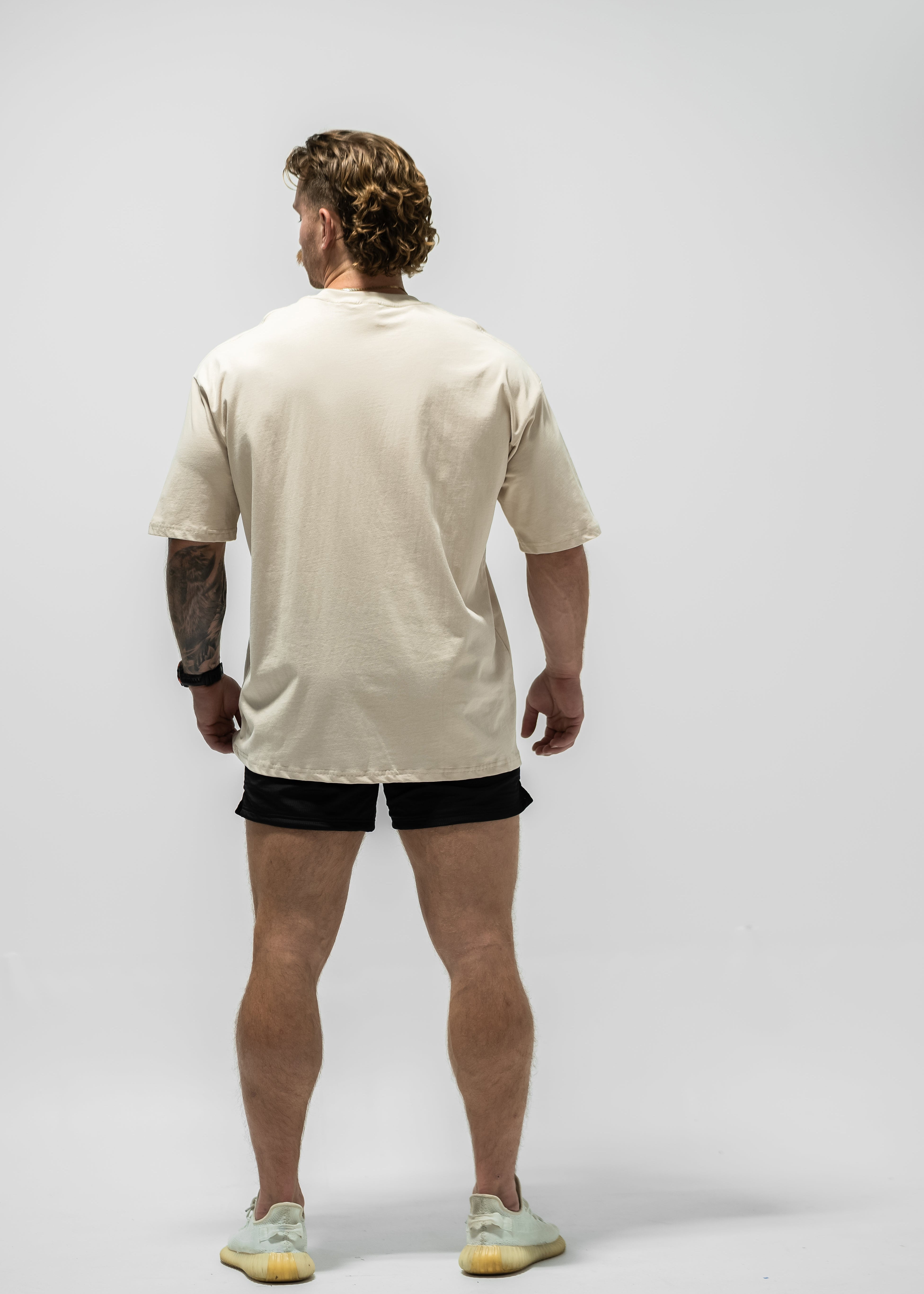 Oversized Pump Cover T-Shirt - Free Your Mind Cream - VITAL APPAREL