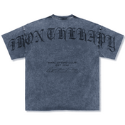 Oversized Pump Cover T-Shirt - Iron Therapy OE Gray Acid Wash - VITAL APPAREL