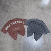 Oversized Pump Cover T-Shirt - Iron Therapy OE Rust Acid Wash - VITAL APPAREL