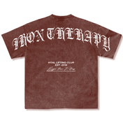 Oversized Pump Cover T-Shirt - Iron Therapy OE Rust Acid Wash - VITAL APPAREL
