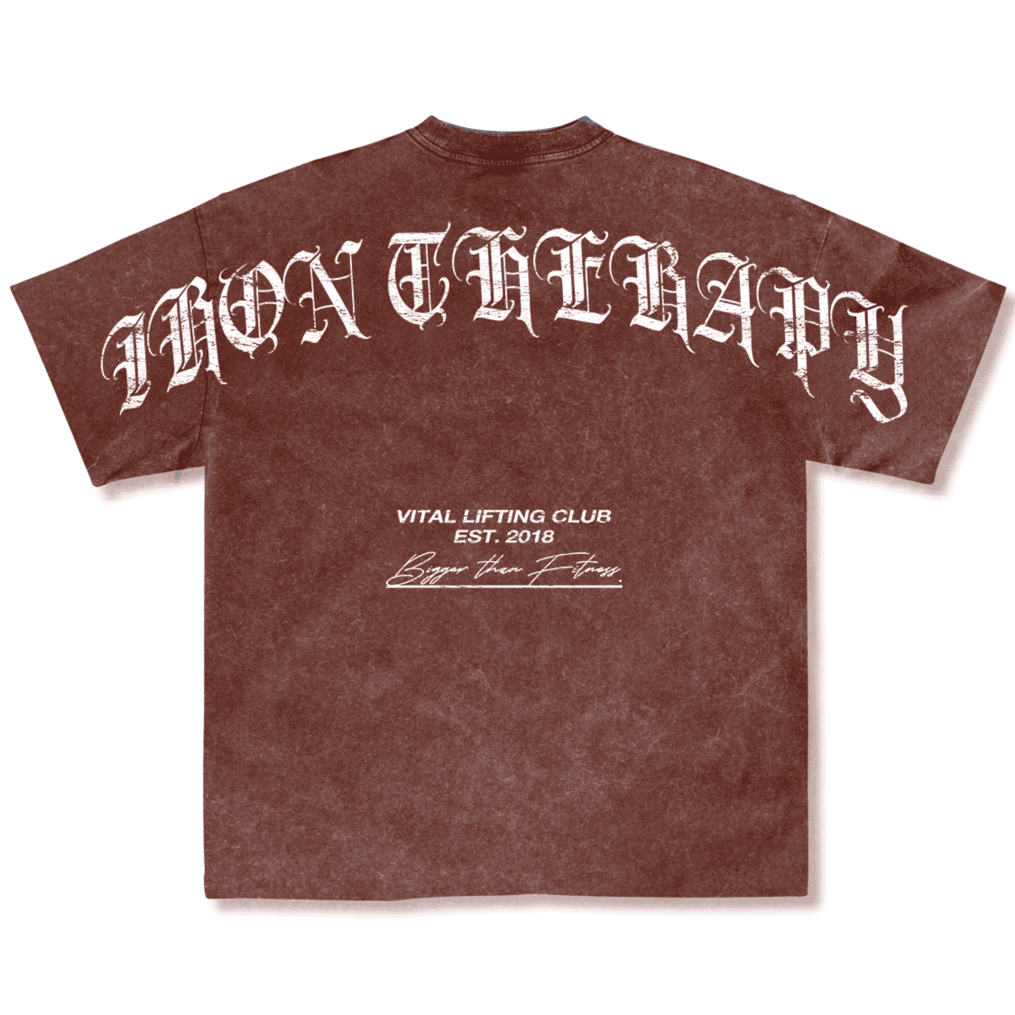 Oversized Pump Cover T-Shirt - Iron Therapy OE Rust Acid Wash - VITAL APPAREL