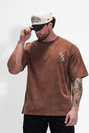 Oversized Pump Cover T-Shirt - Iron Therapy OE Rust Acid Wash - VITAL APPAREL