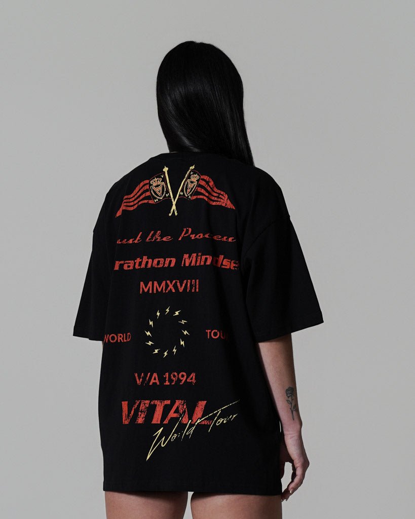 Oversized Pump Cover T-Shirt - Marathon Tour T - VITAL APPAREL