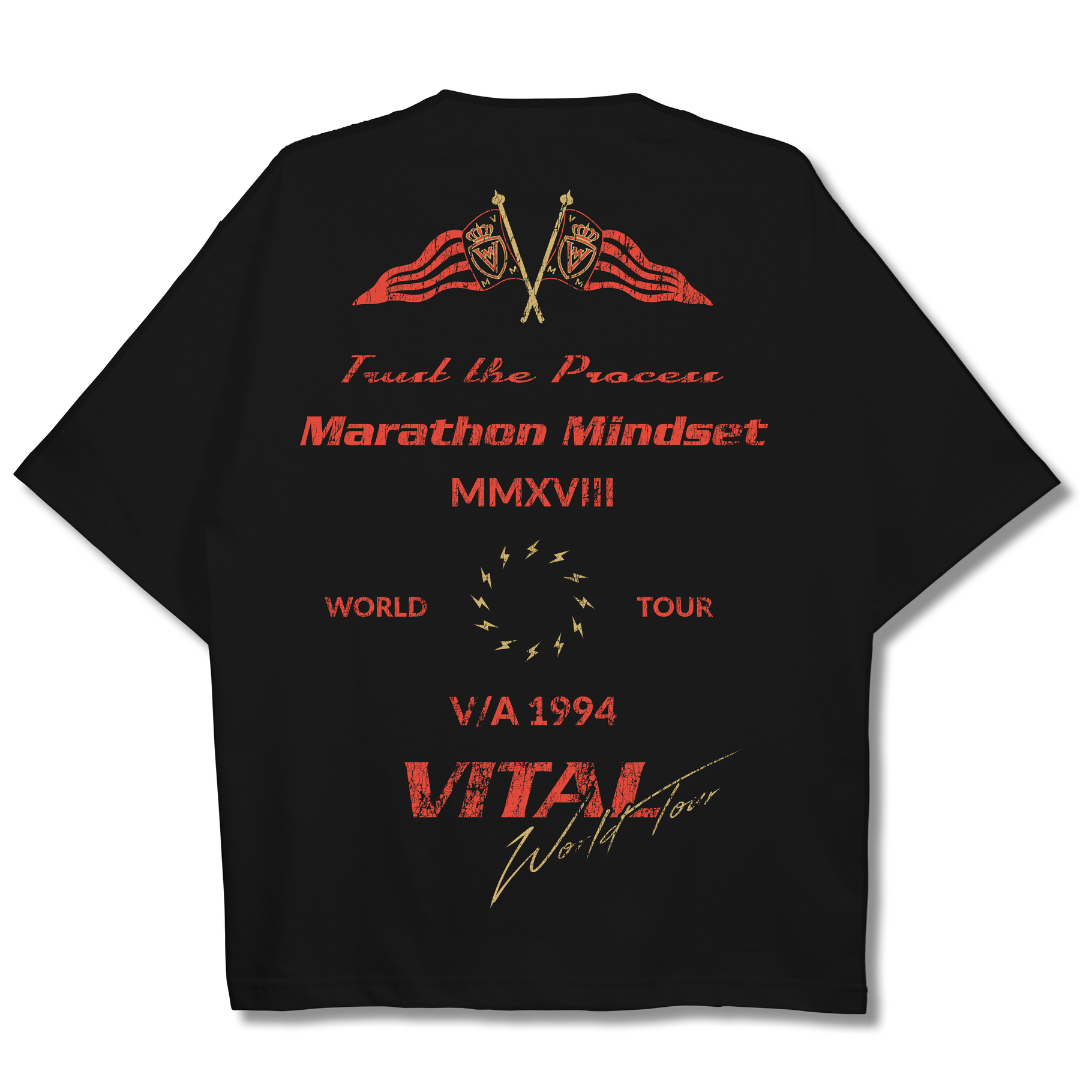 Oversized Pump Cover T-Shirt - Marathon Tour T - VITAL APPAREL
