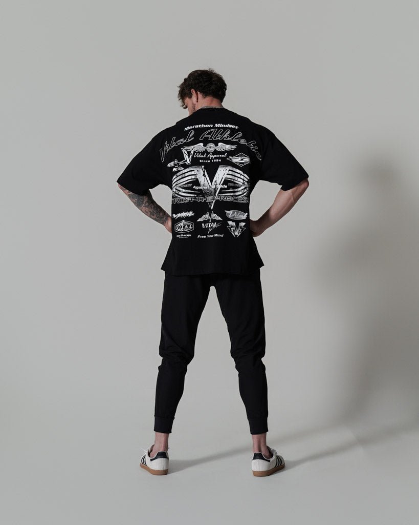Oversized Pump Cover T-Shirt - Race T Black - VITAL APPAREL