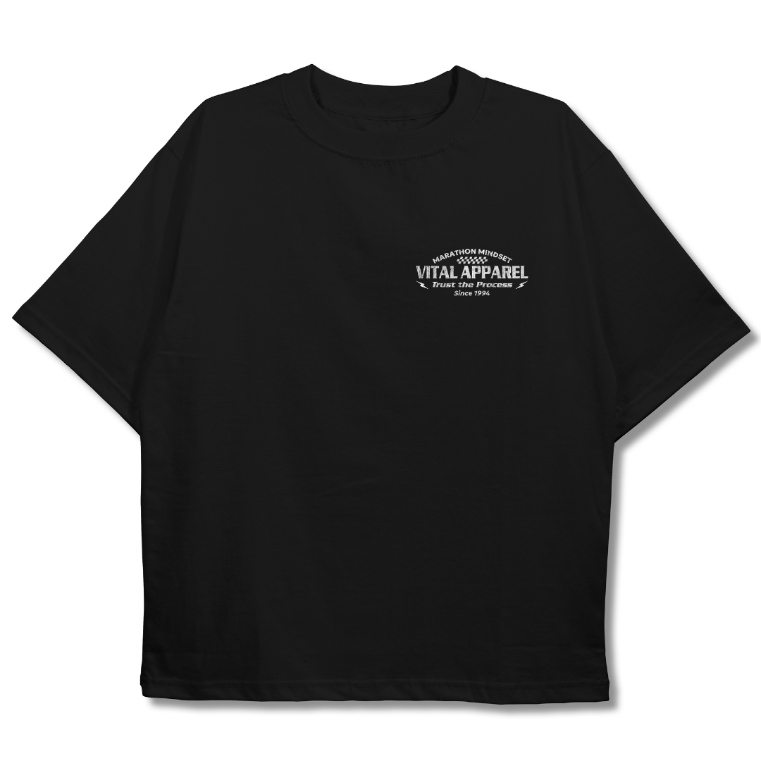 Oversized Pump Cover T-Shirt - Race T Black - VITAL APPAREL