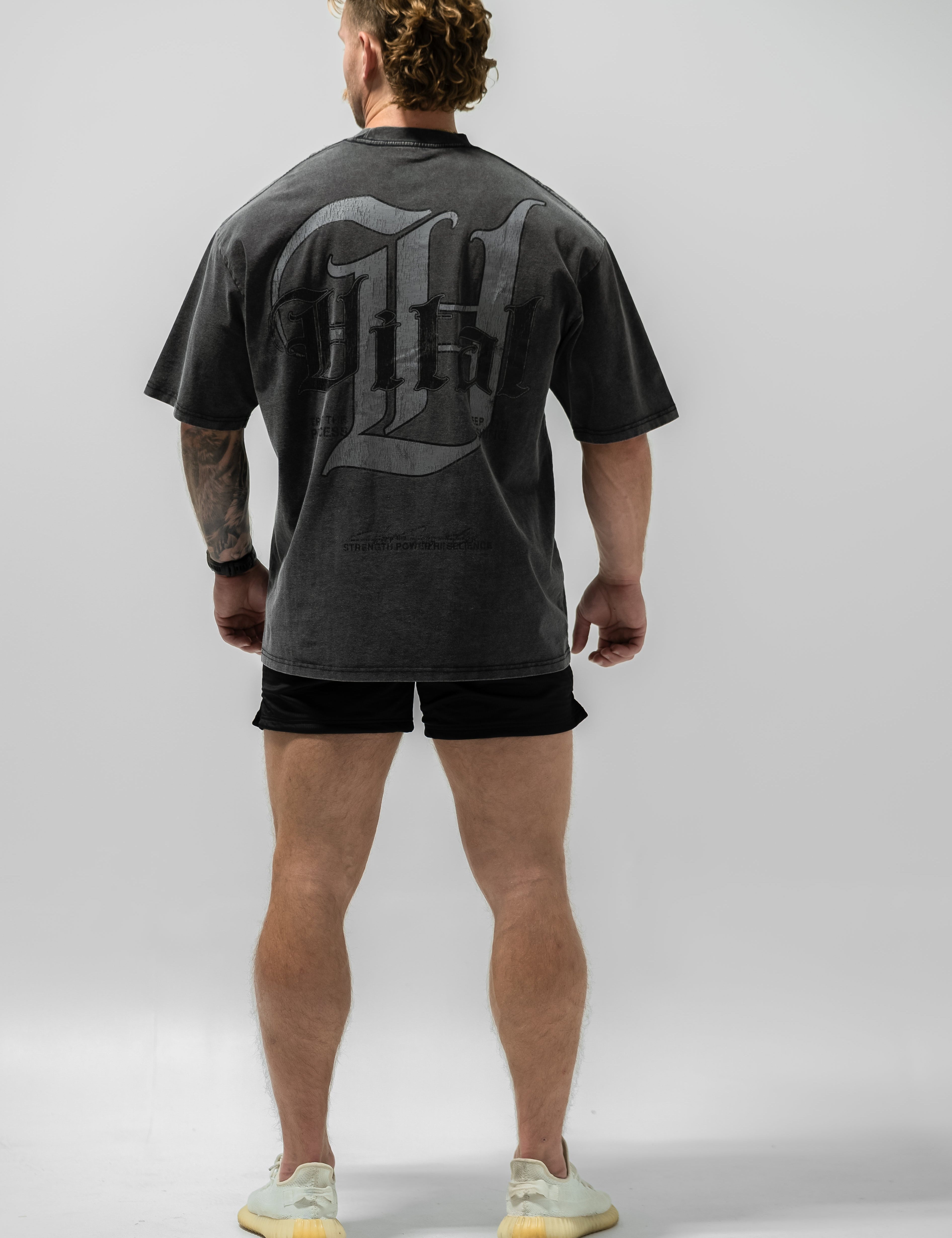 Oversized Pump Cover T-Shirt - Signature T Gray Acid - VITAL APPAREL