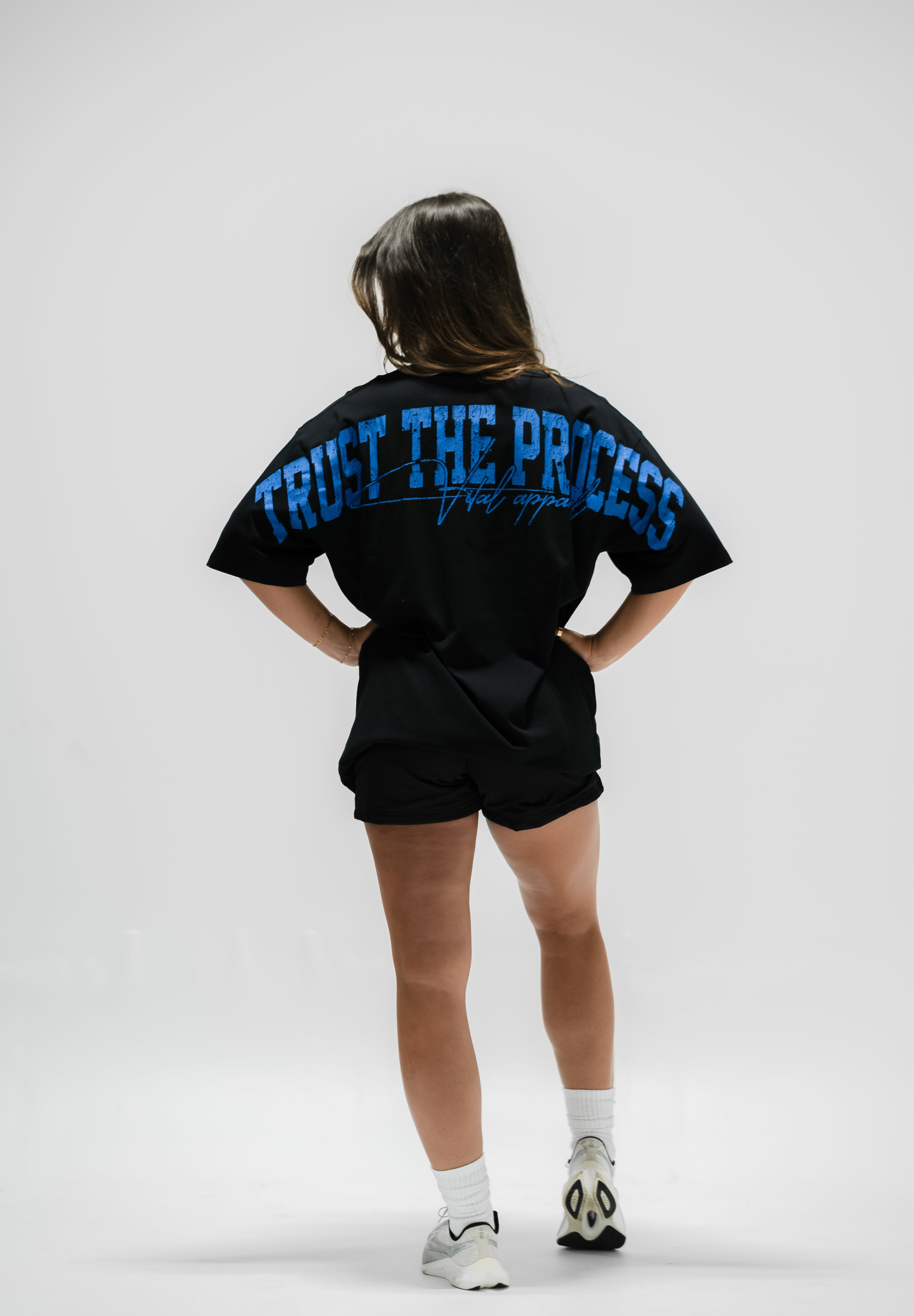 Oversized Pump Cover T-Shirt - TTP Distressed Baby Blue - VITAL APPAREL
