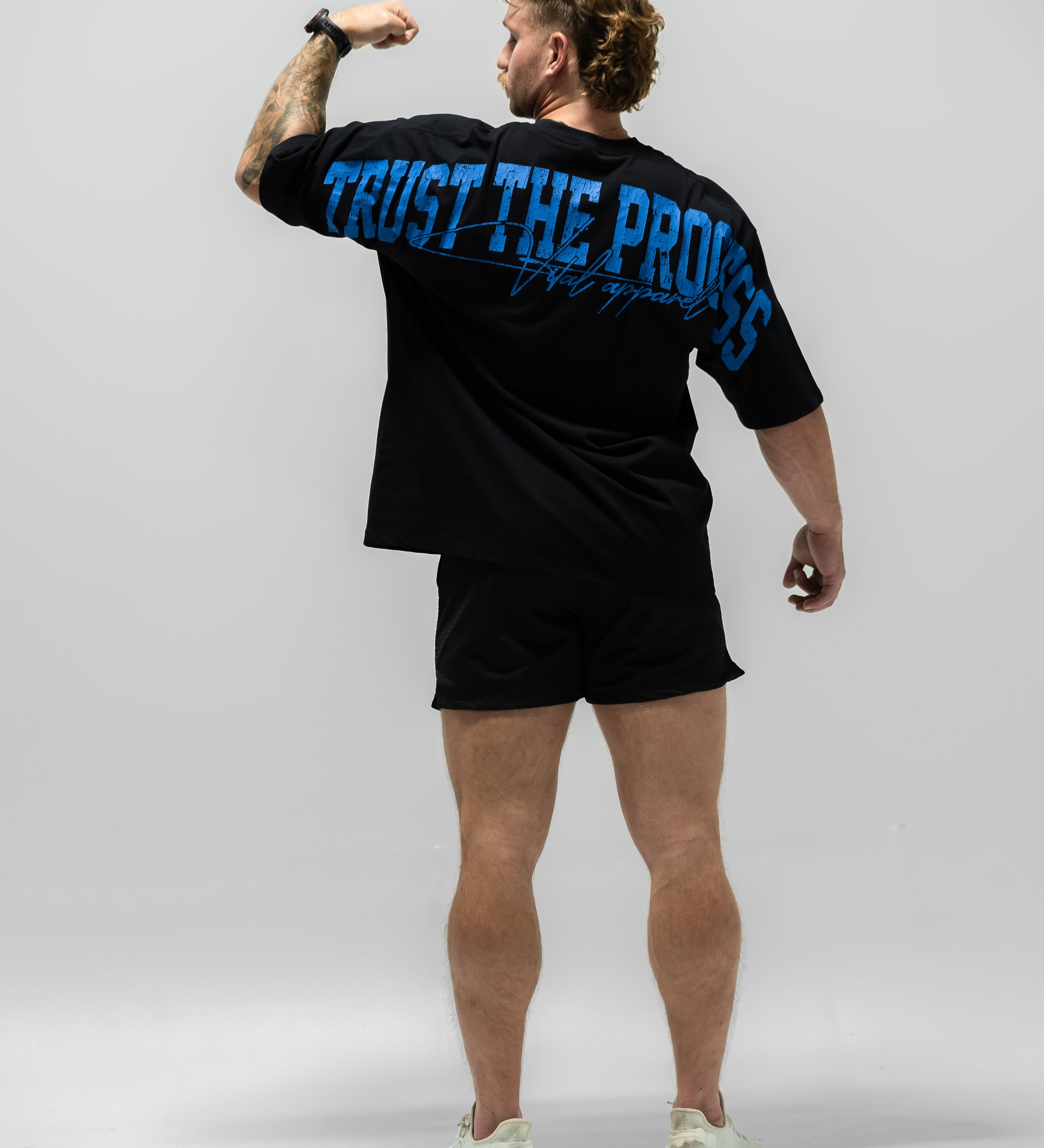 Oversized Pump Cover T-Shirt - TTP Distressed Baby Blue - VITAL APPAREL