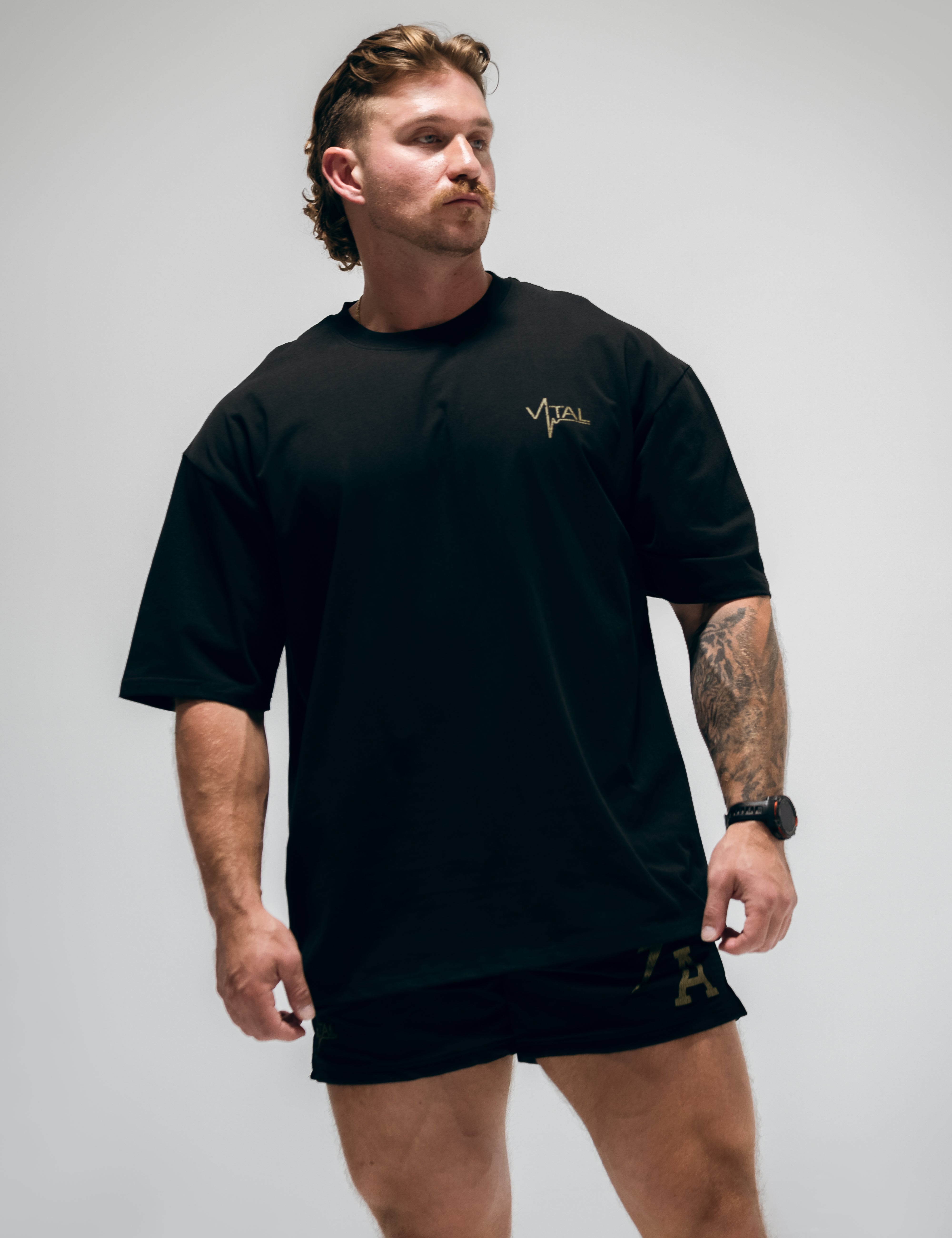 Oversized Pump Cover T-Shirt - TTP Distressed Olive - VITAL APPAREL