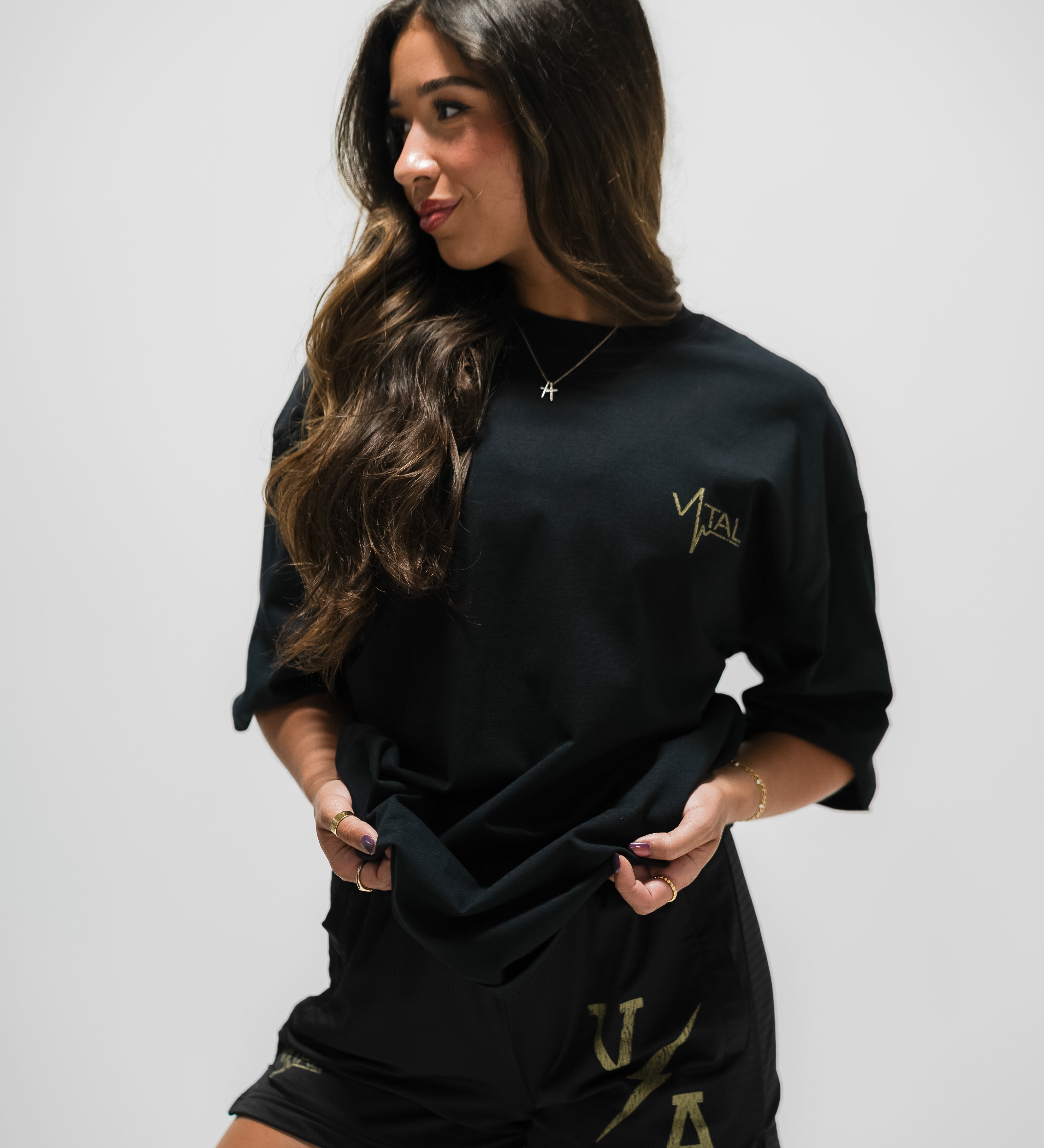 Oversized Pump Cover T-Shirt - TTP Distressed Olive - VITAL APPAREL