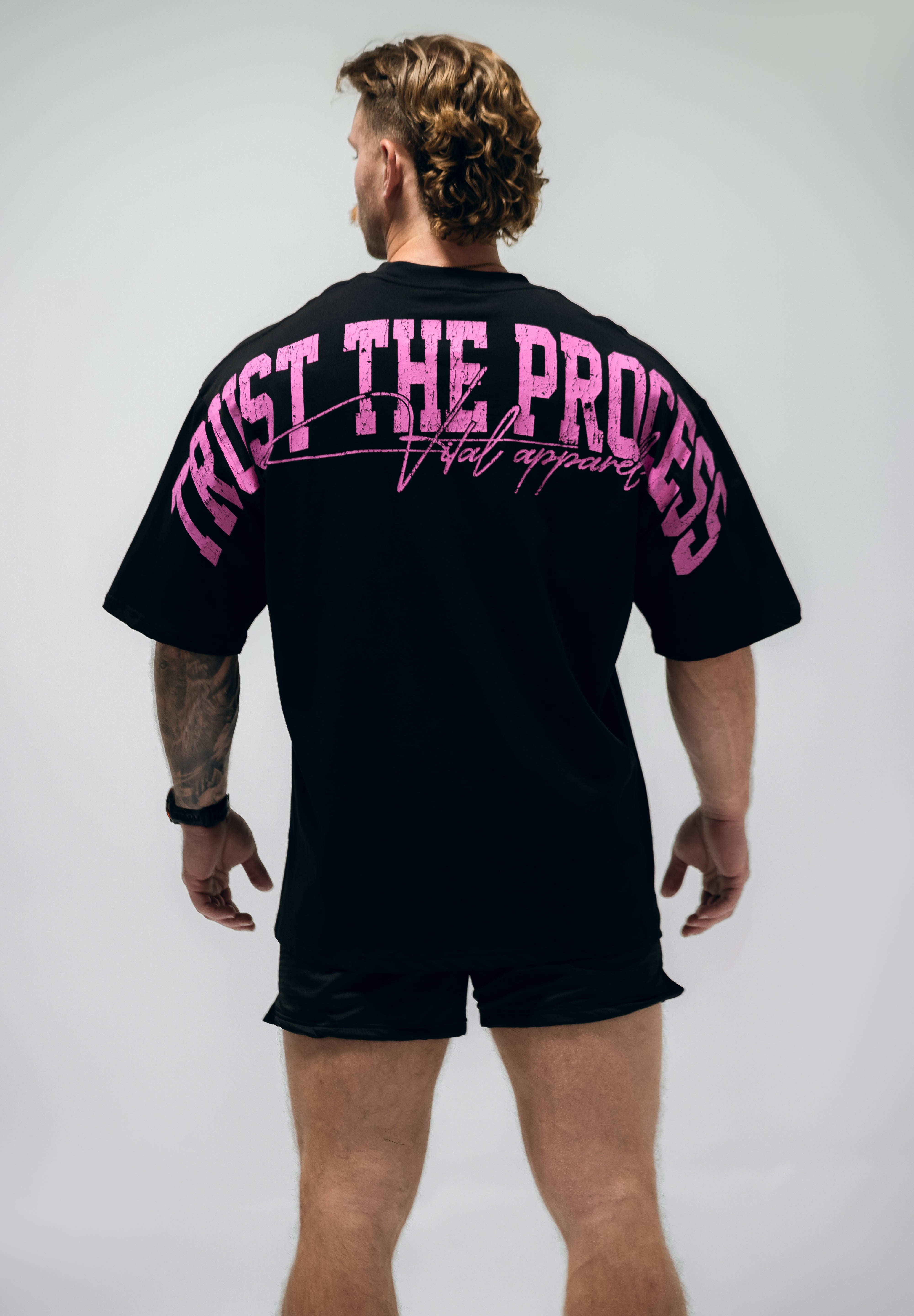 Oversized Pump Cover T-Shirt - TTP Distressed Pink - VITAL APPAREL