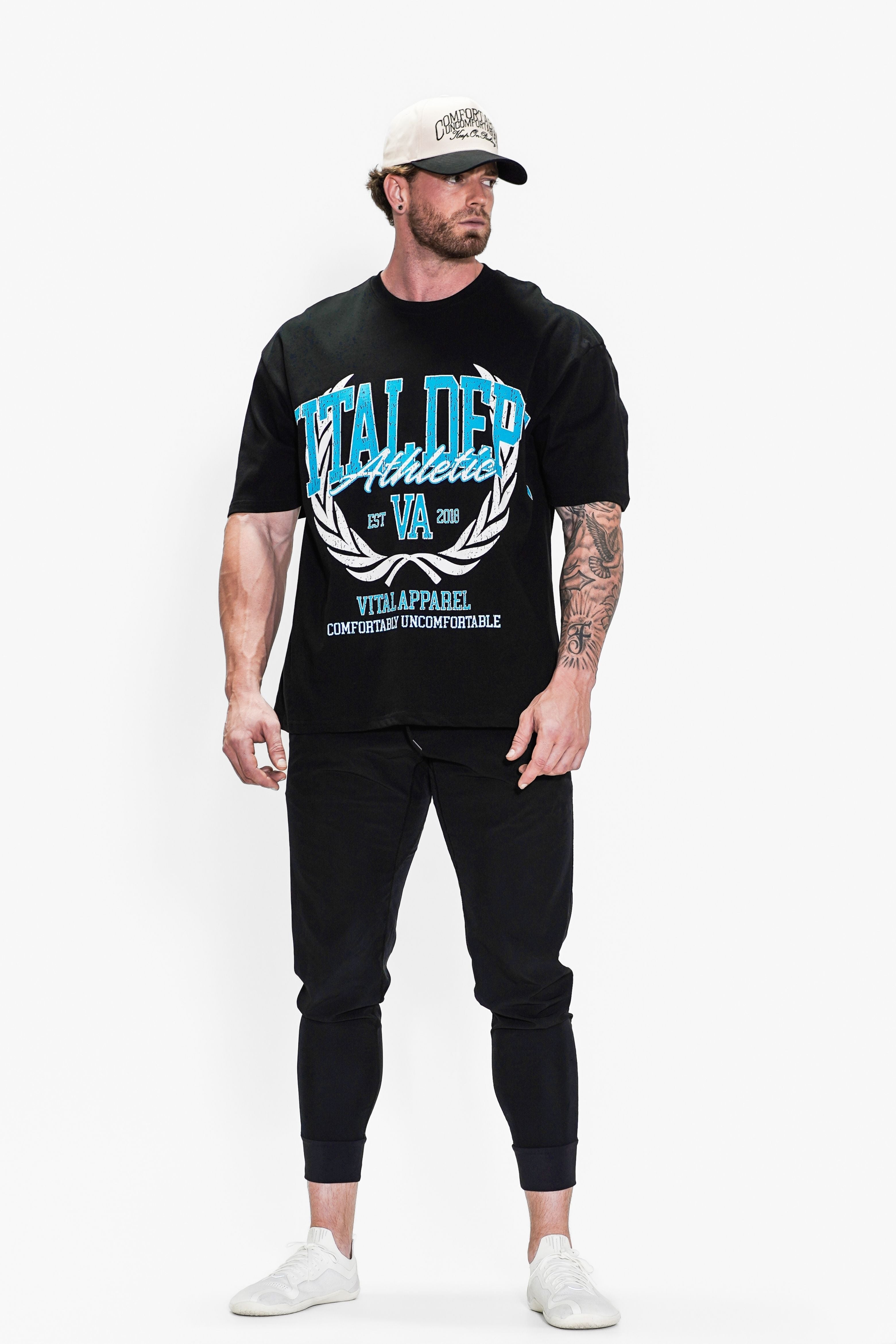 Oversized Pump Cover T-Shirt - Vital University - VITAL APPAREL
