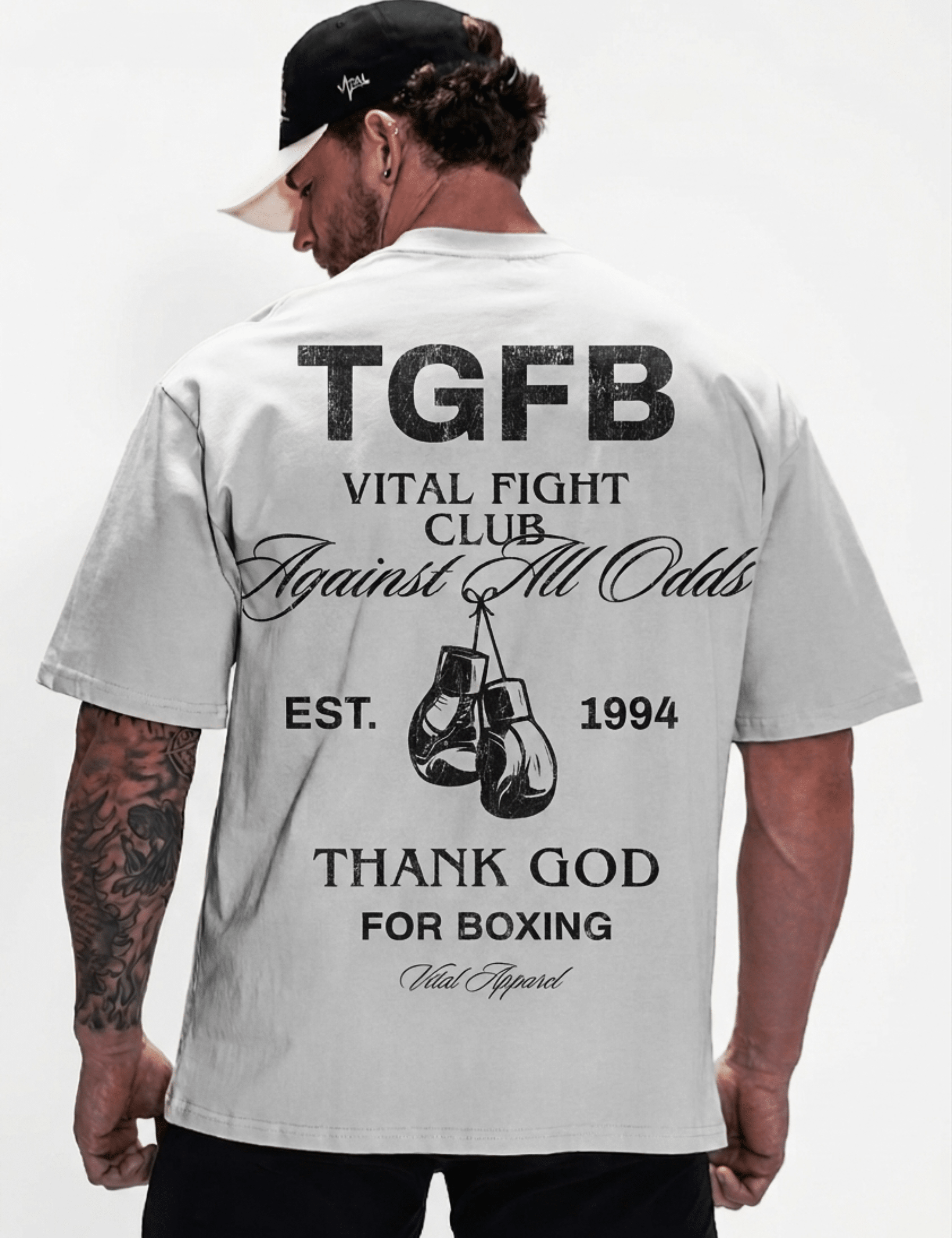 Oversized Pump Cover T-Shirt - VTG Fight Club - VITAL APPAREL
