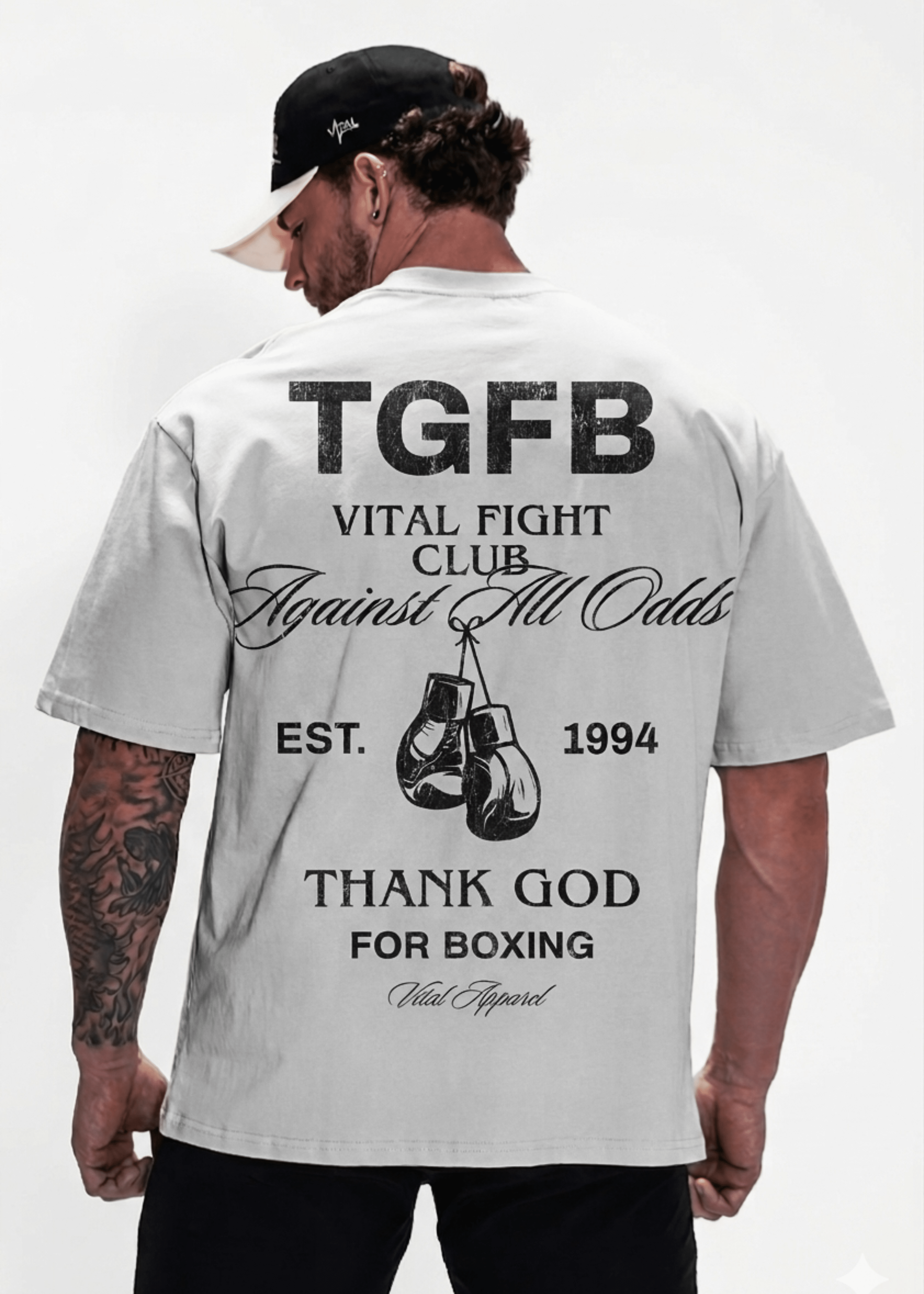 Oversized Pump Cover T-Shirt - VTG Fight Club - VITAL APPAREL
