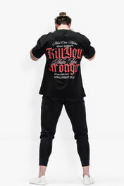 Oversized Pump Cover T-Shirt - What Doesn't Kill You Black/Red - VITAL APPAREL