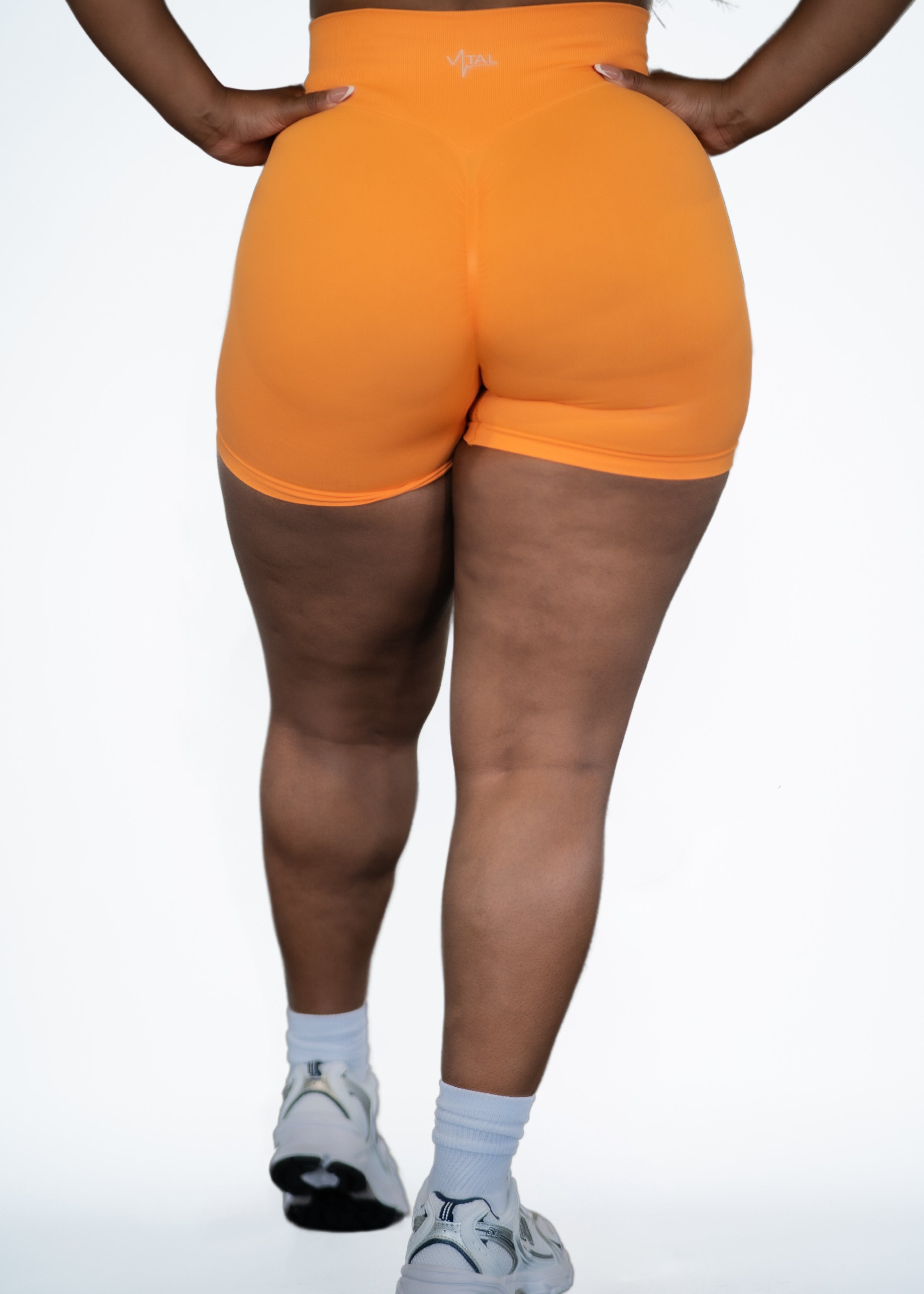 Pinnacle 4" Scrunch Butt Short - Orange Crush - VITAL APPAREL