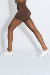 Pinnacle 4" Scrunch Butt Shorts - Coffee - VITAL APPAREL