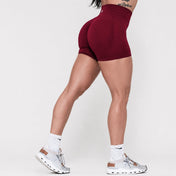 Pinnacle 4" Scrunch Butt Shorts - Deep Maroon - VITAL APPAREL