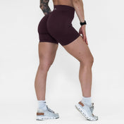 Pinnacle 4" Scrunch Butt Shorts - Espresso - VITAL APPAREL