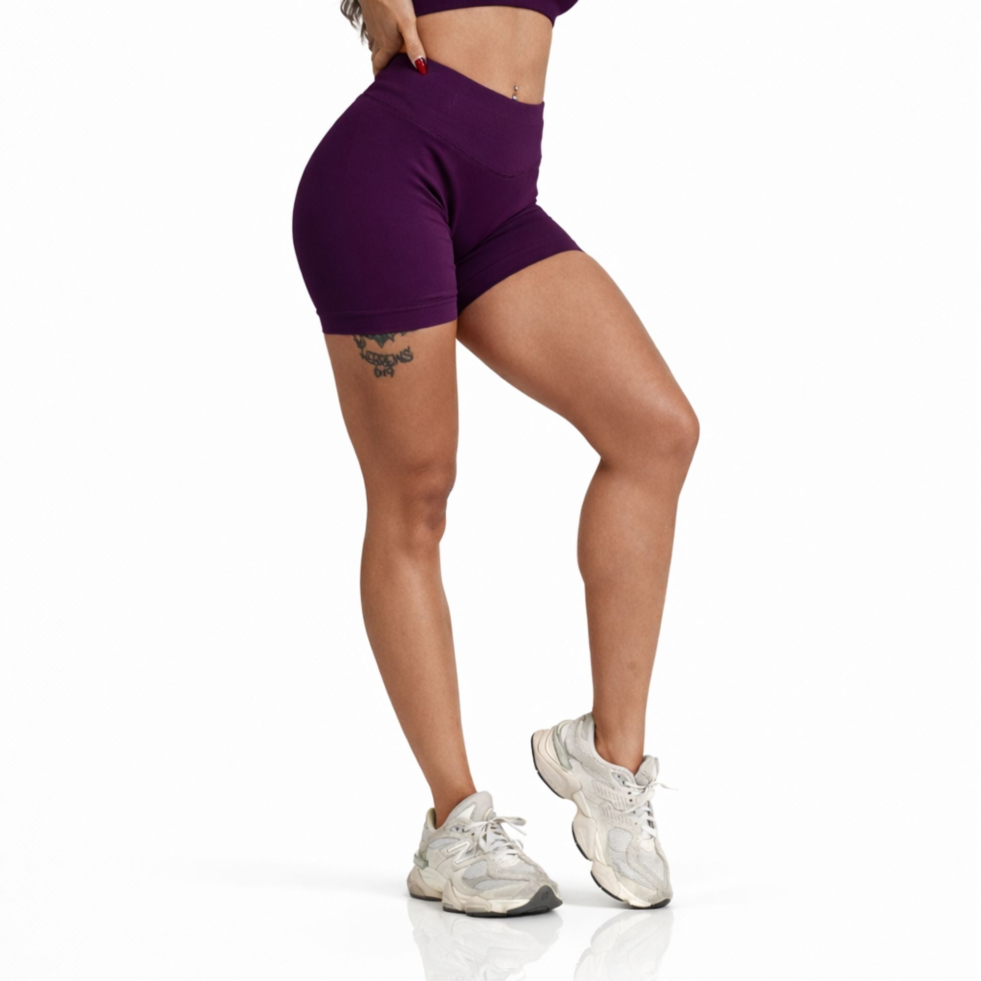 Pinnacle 4" Scrunch Butt Shorts - Grape - VITAL APPAREL
