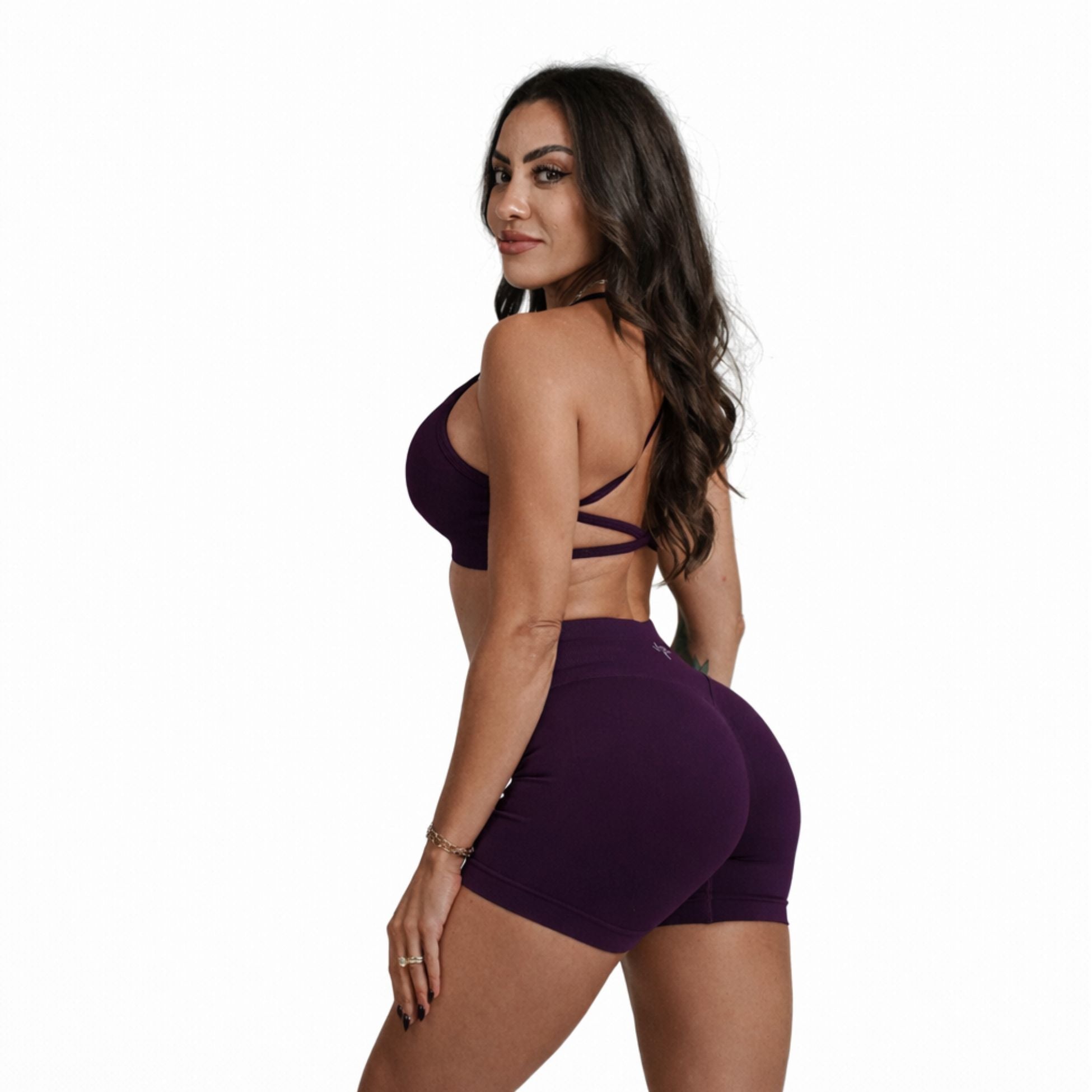 Pinnacle 4" Scrunch Butt Shorts - Grape - VITAL APPAREL