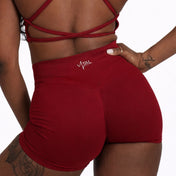 Pinnacle 4" Scrunch Butt Shorts - Scarlet - VITAL APPAREL
