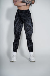 Pinnacle Scrunch Butt Legging - Black Snake Skin - VITAL APPAREL