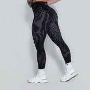 Pinnacle Scrunch Butt Legging - Black Snake Skin - VITAL APPAREL