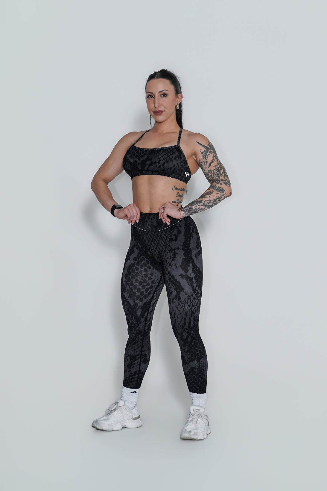 Pinnacle Scrunch Butt Legging - Black Snake Skin - VITAL APPAREL