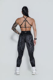 Pinnacle Scrunch Butt Legging - Black Snake Skin - VITAL APPAREL