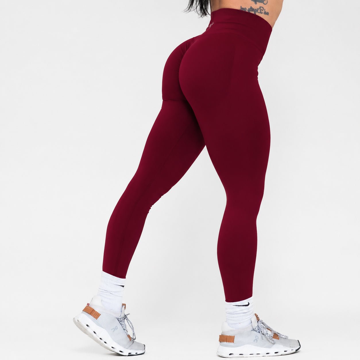 Pinnacle Scrunch Butt Legging - Deep Maroon - VITAL APPAREL