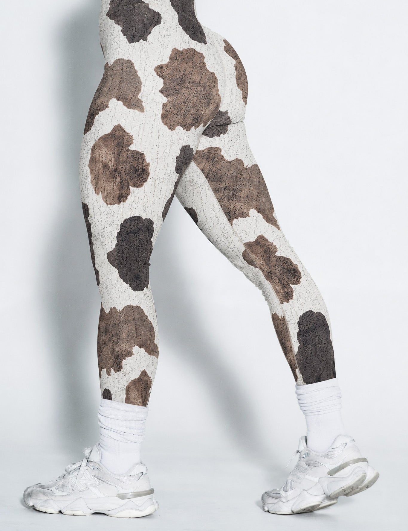 Pinnacle Scrunch Butt Legging - Rustic Cow Print - VITAL APPAREL