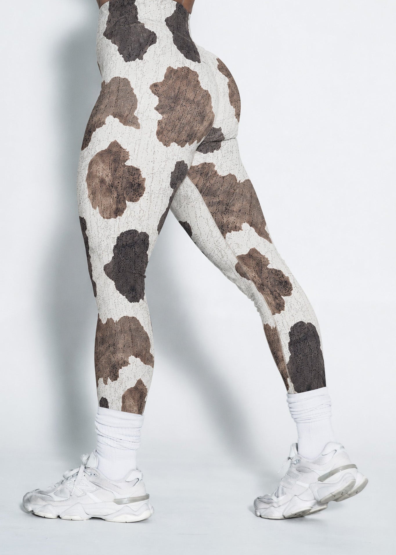 Pinnacle Scrunch Butt Legging - Rustic Cow Print - VITAL APPAREL
