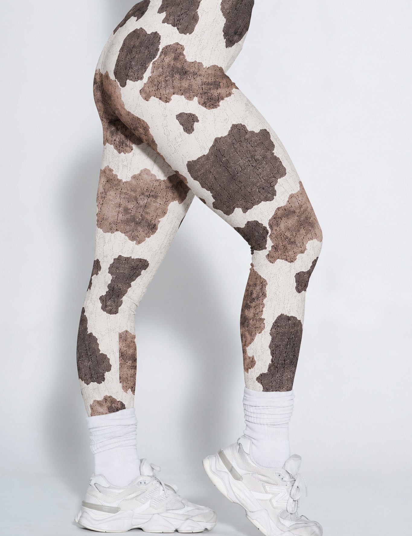 Pinnacle Scrunch Butt Legging - Rustic Cow Print - VITAL APPAREL