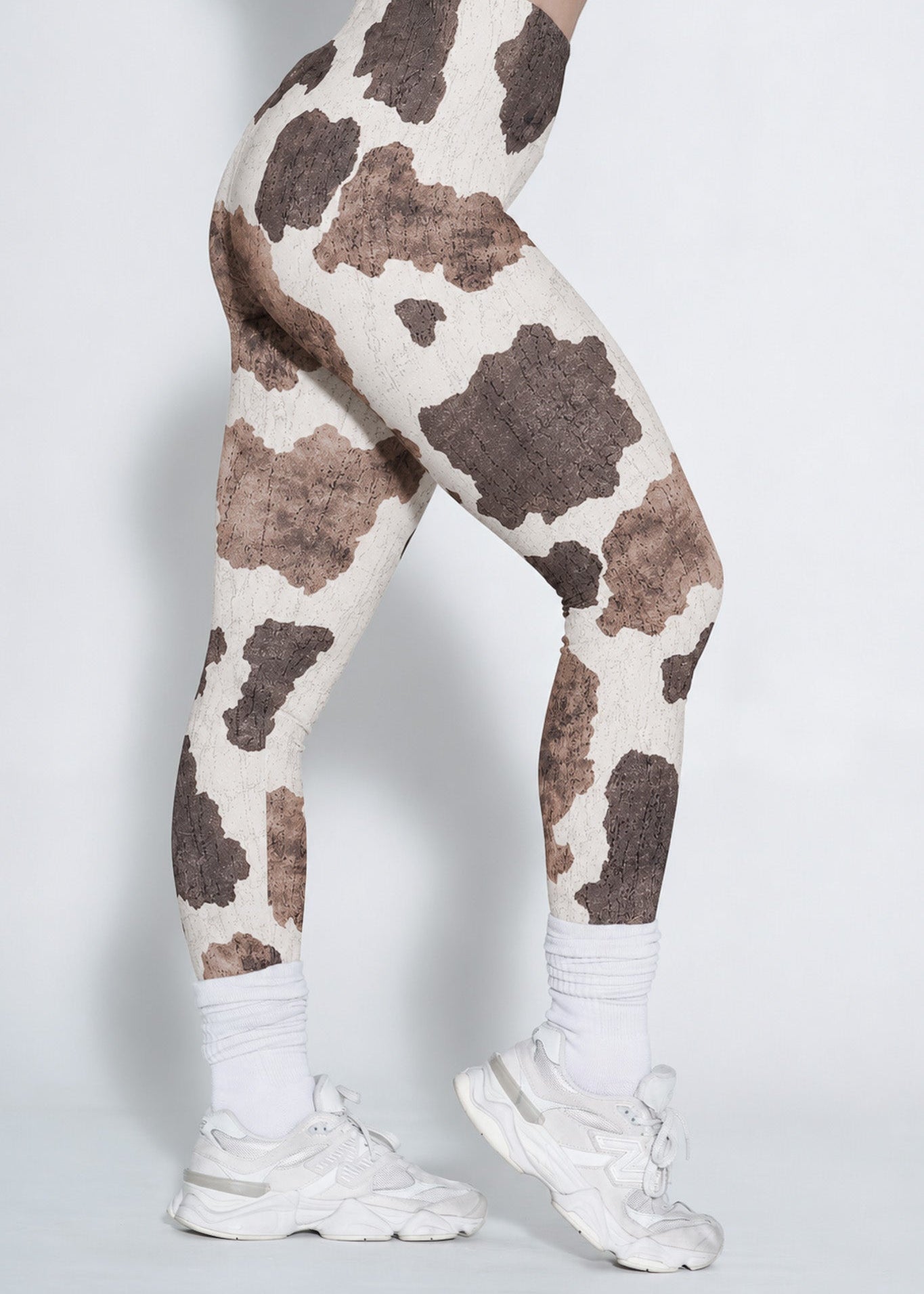 Pinnacle Scrunch Butt Legging - Rustic Cow Print - VITAL APPAREL