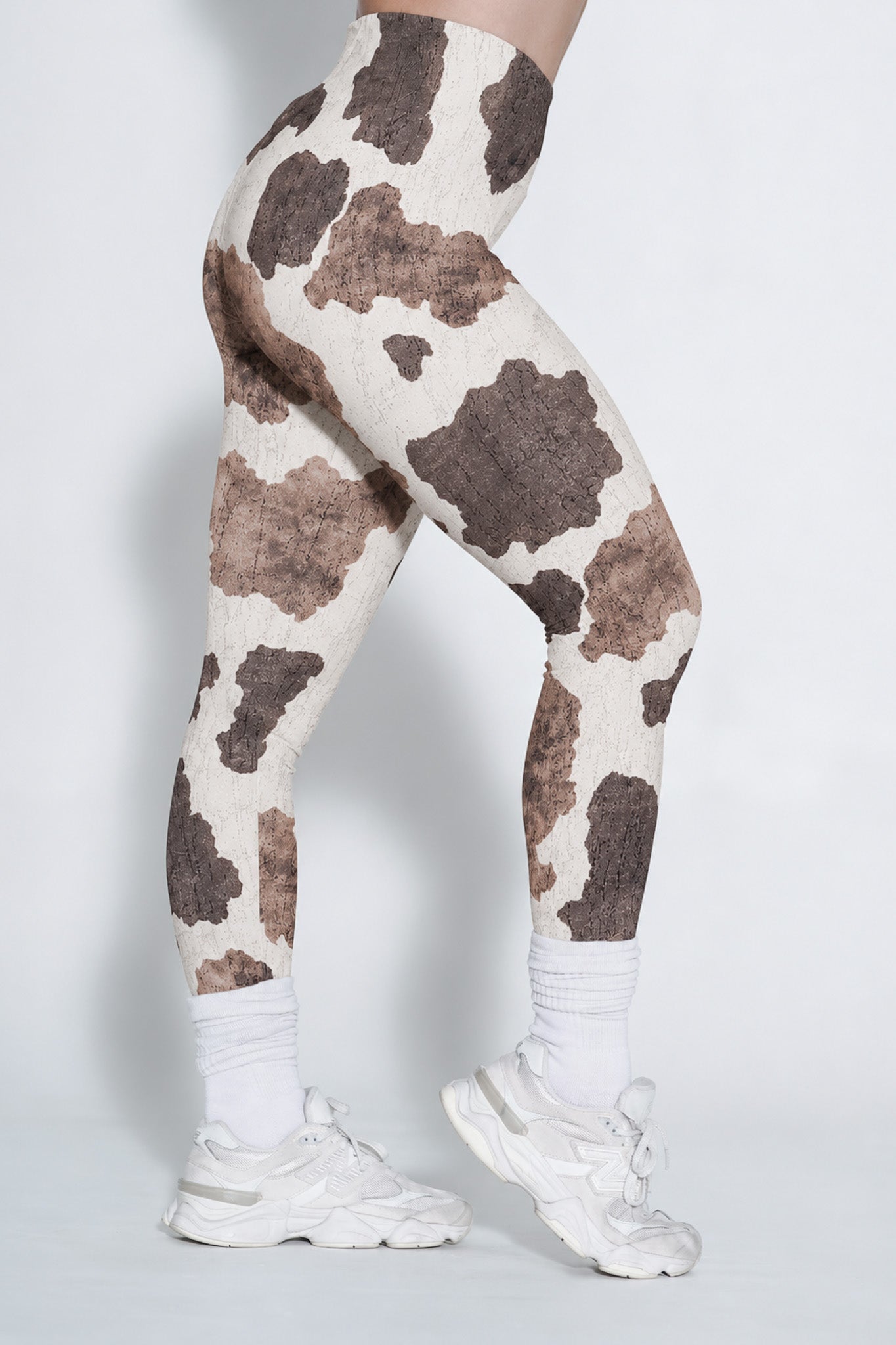 Pinnacle Scrunch Butt Legging - Rustic Cow Print - VITAL APPAREL