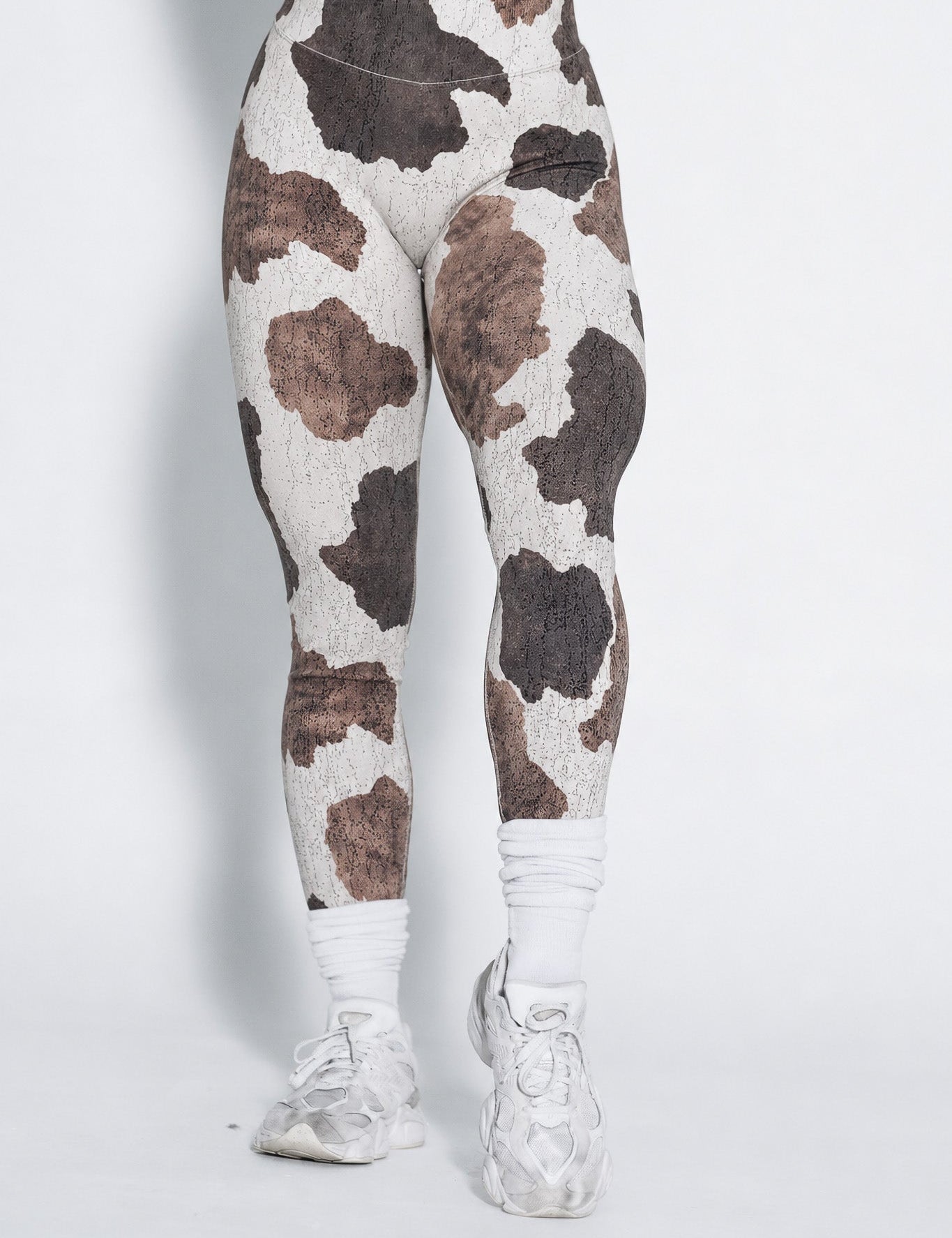 Pinnacle Scrunch Butt Legging - Rustic Cow Print - VITAL APPAREL