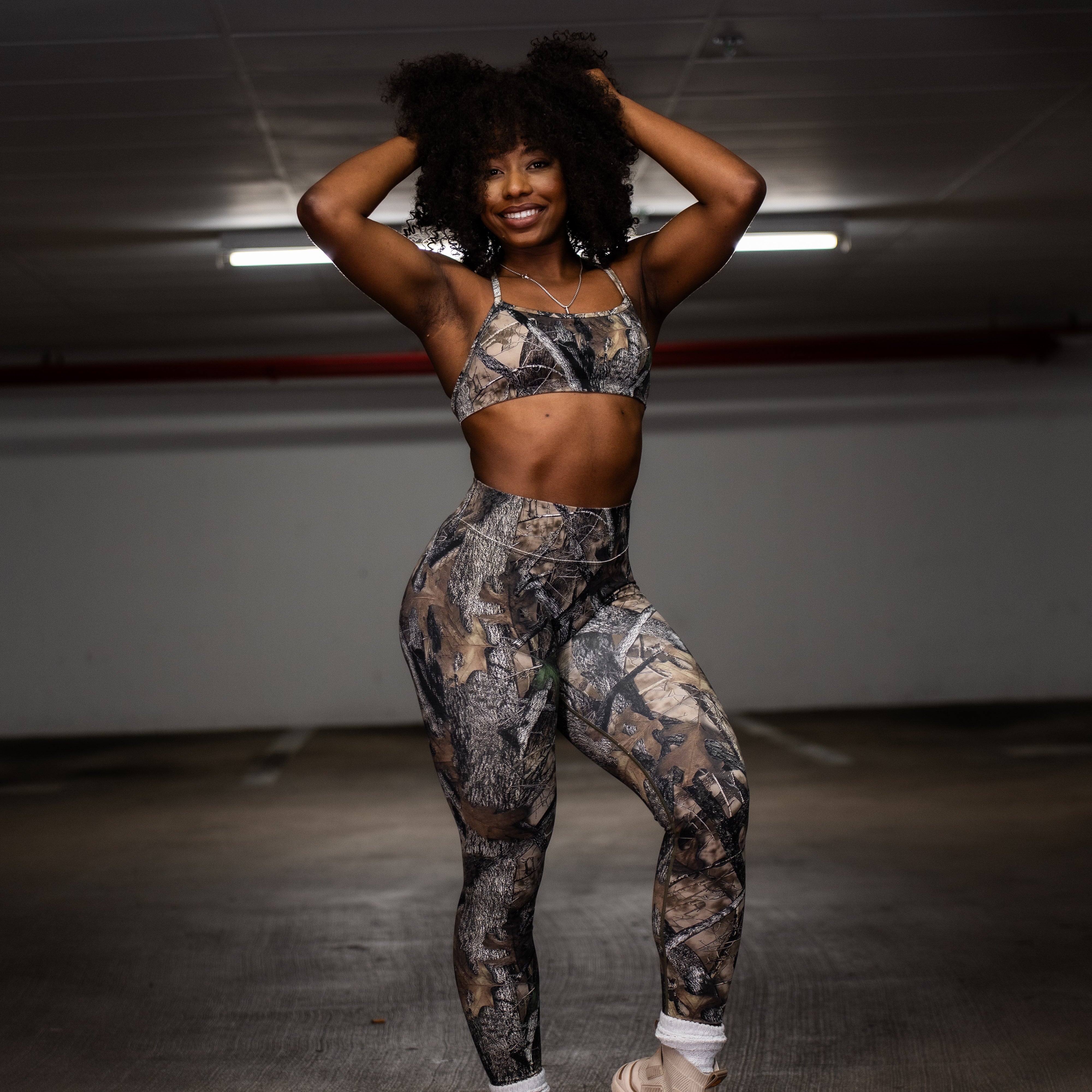 Pinnacle Scrunch Butt Legging - Woodland Camo - VITAL APPAREL