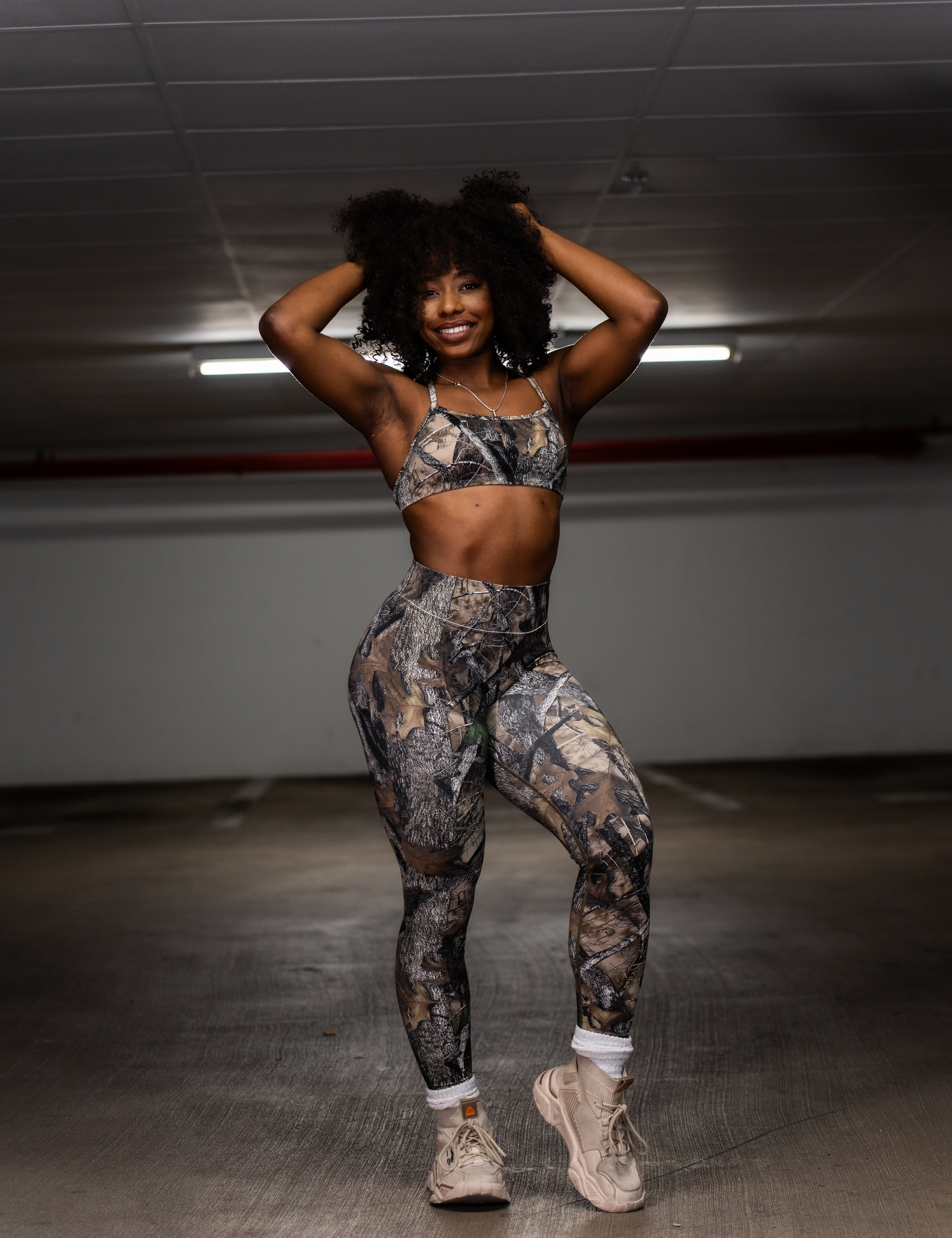 Pinnacle Scrunch Butt Legging - Woodland Camo - VITAL APPAREL