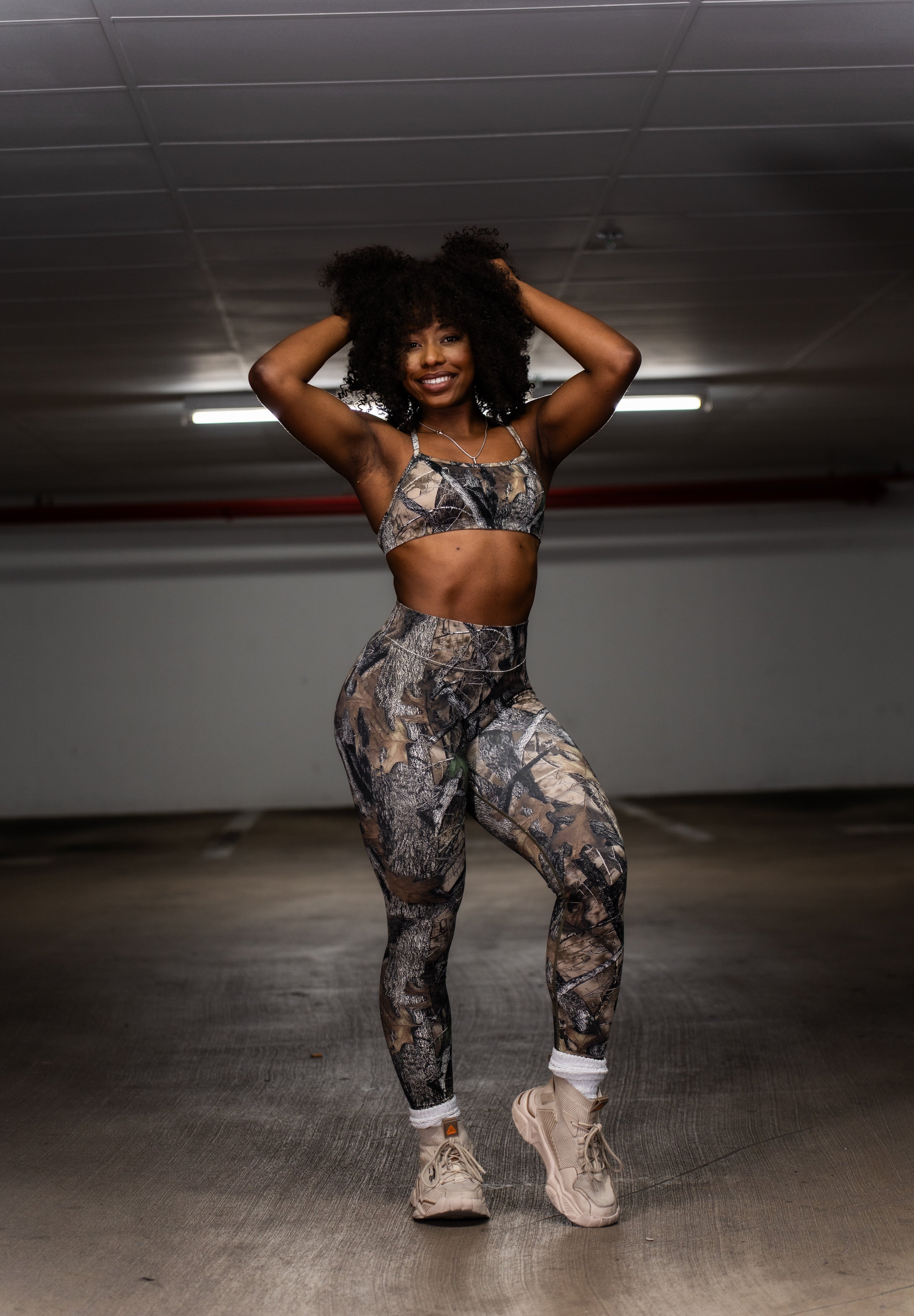 Pinnacle Scrunch Butt Legging - Woodland Camo - VITAL APPAREL