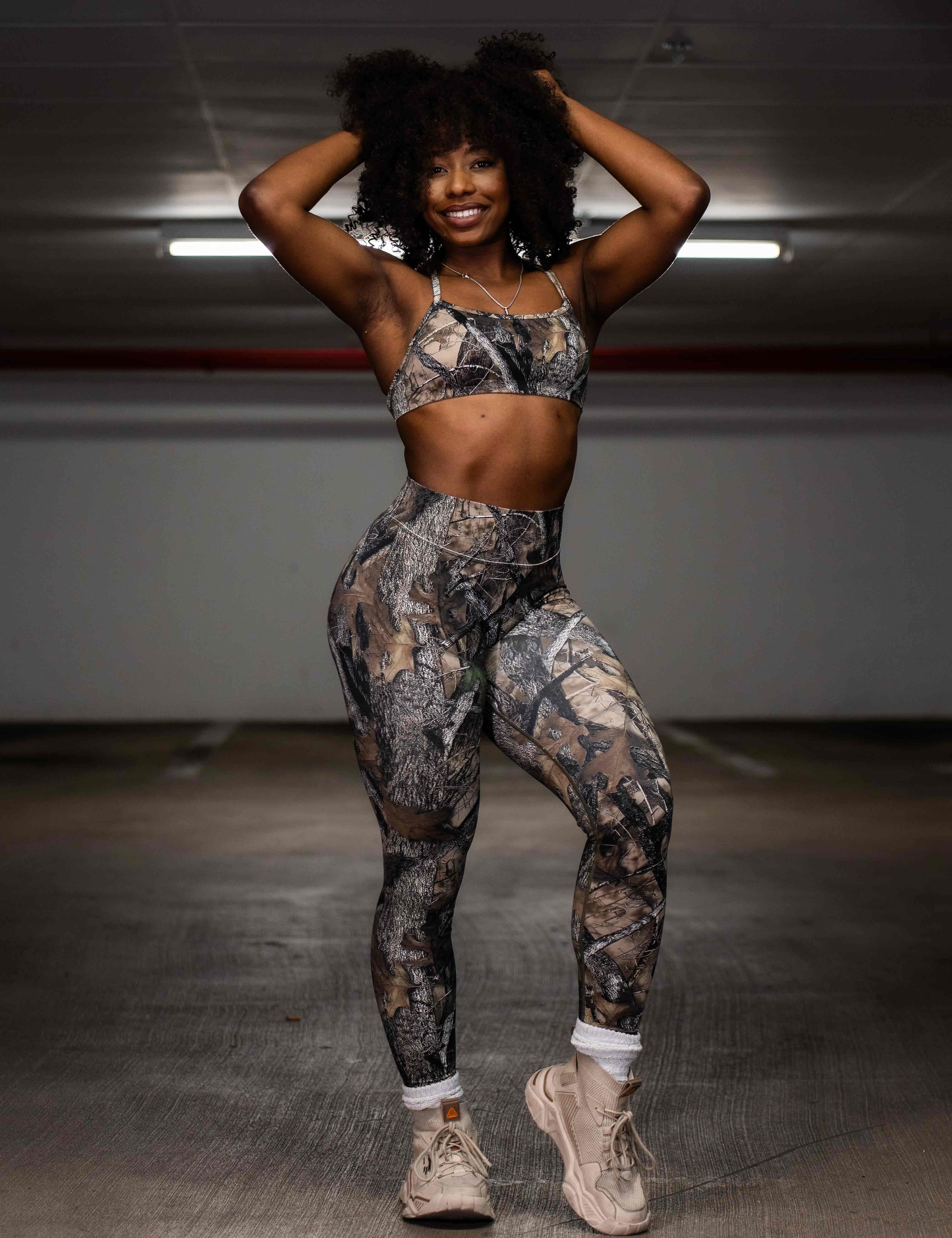 Pinnacle Scrunch Butt Legging - Woodland Camo - VITAL APPAREL