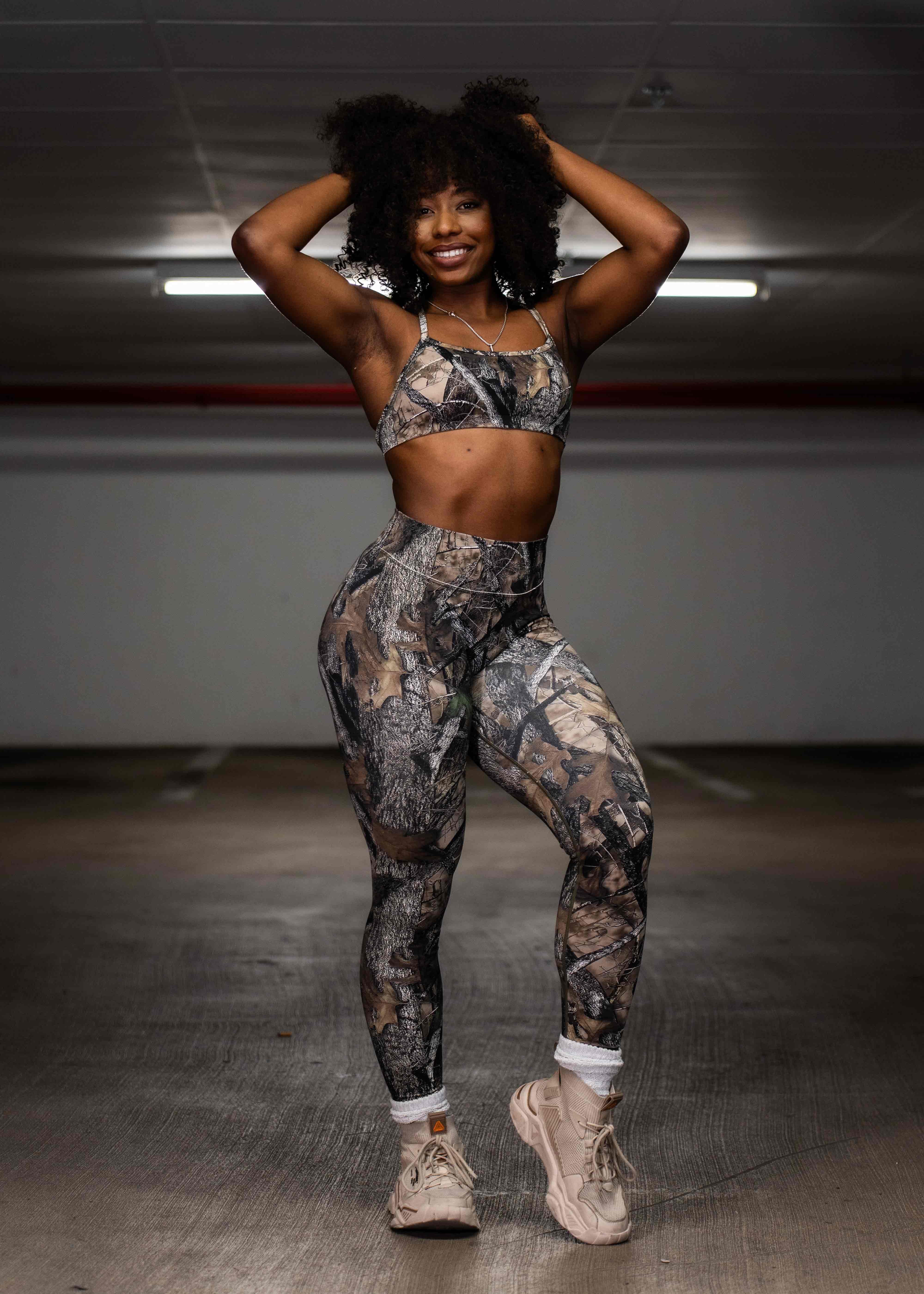 Pinnacle Scrunch Butt Legging - Woodland Camo - VITAL APPAREL
