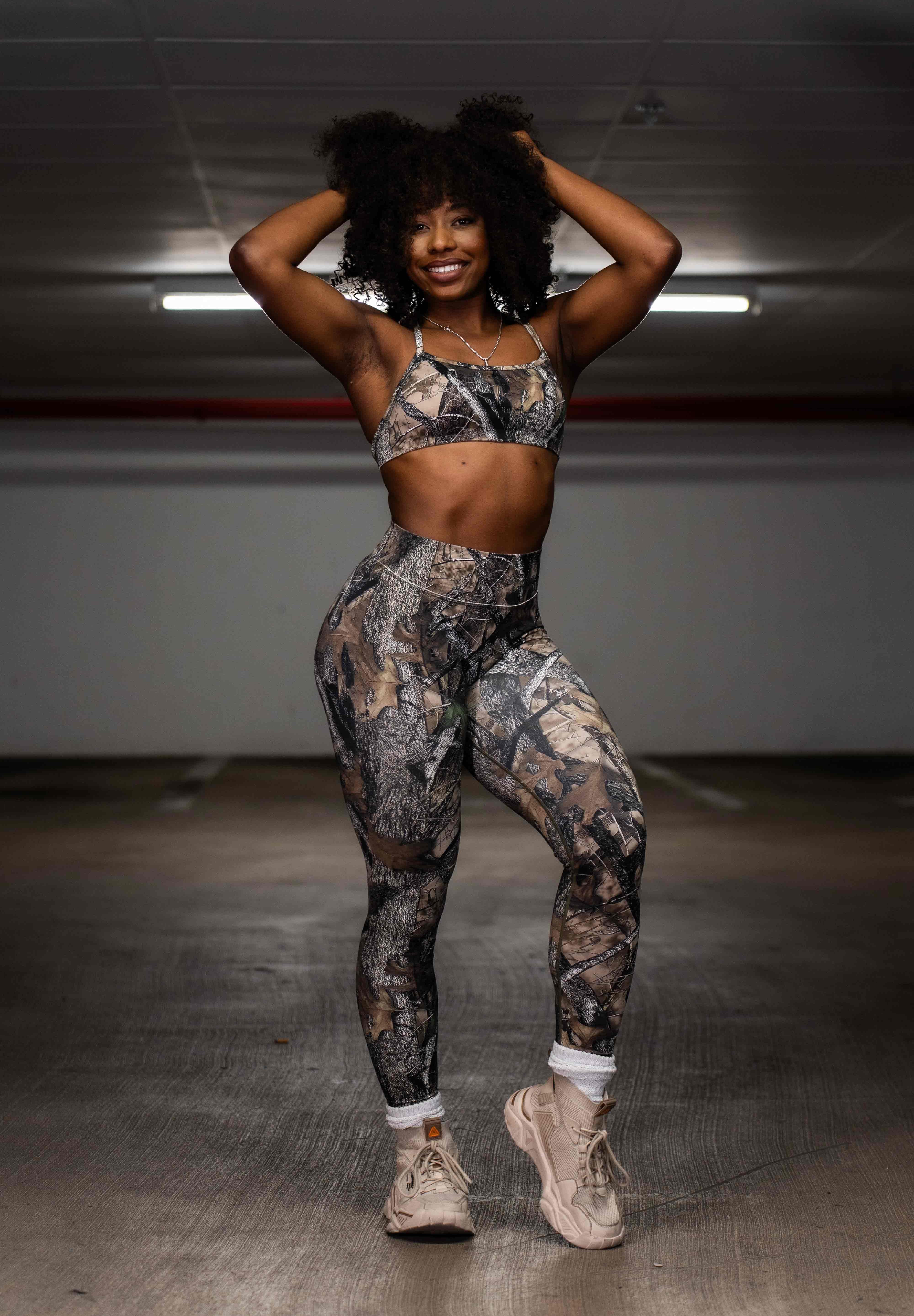 Pinnacle Scrunch Butt Legging - Woodland Camo - VITAL APPAREL