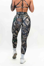 Pinnacle Scrunch Butt Legging - Woodland Camo - VITAL APPAREL
