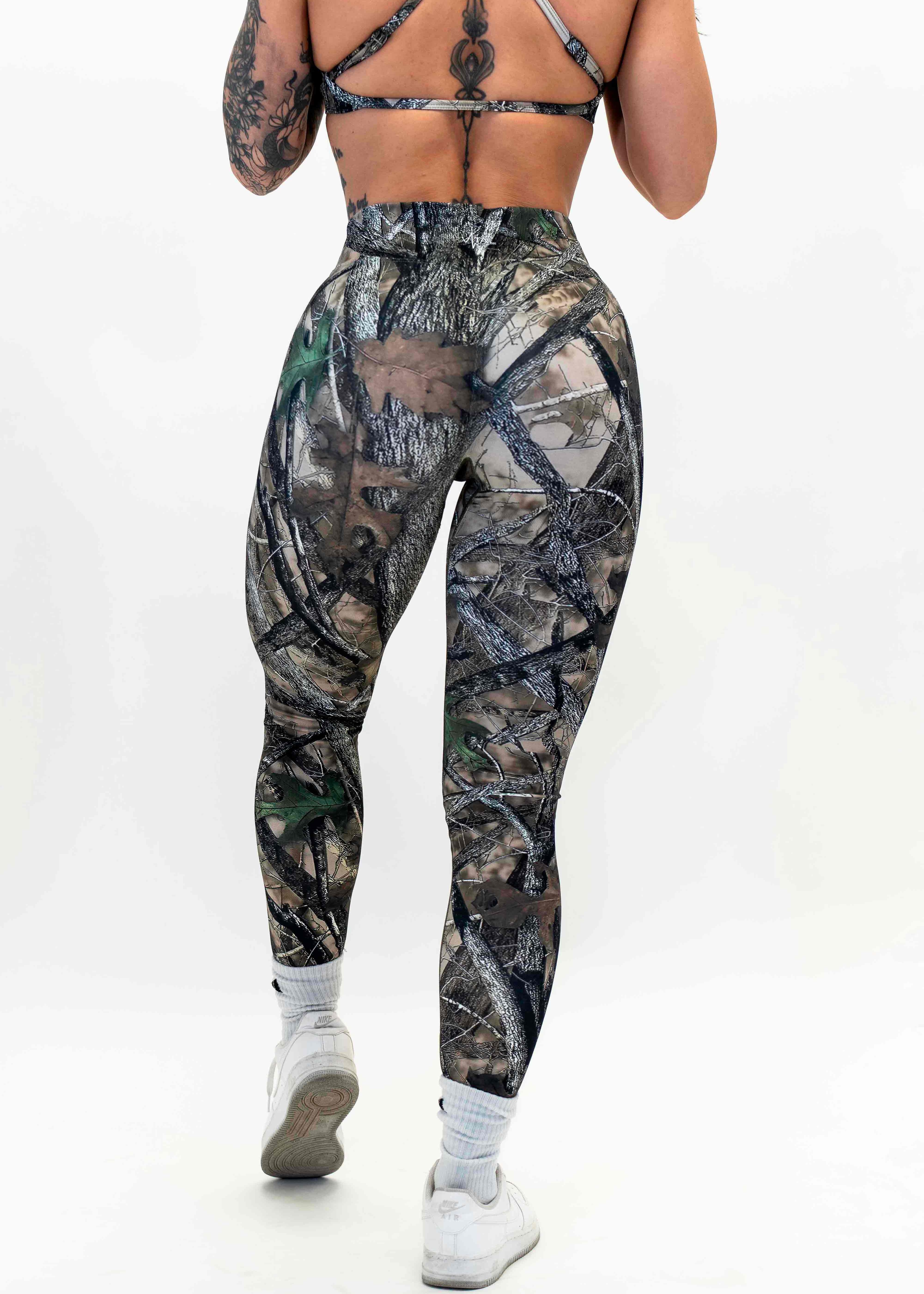 Pinnacle Scrunch Butt Legging - Woodland Camo - VITAL APPAREL