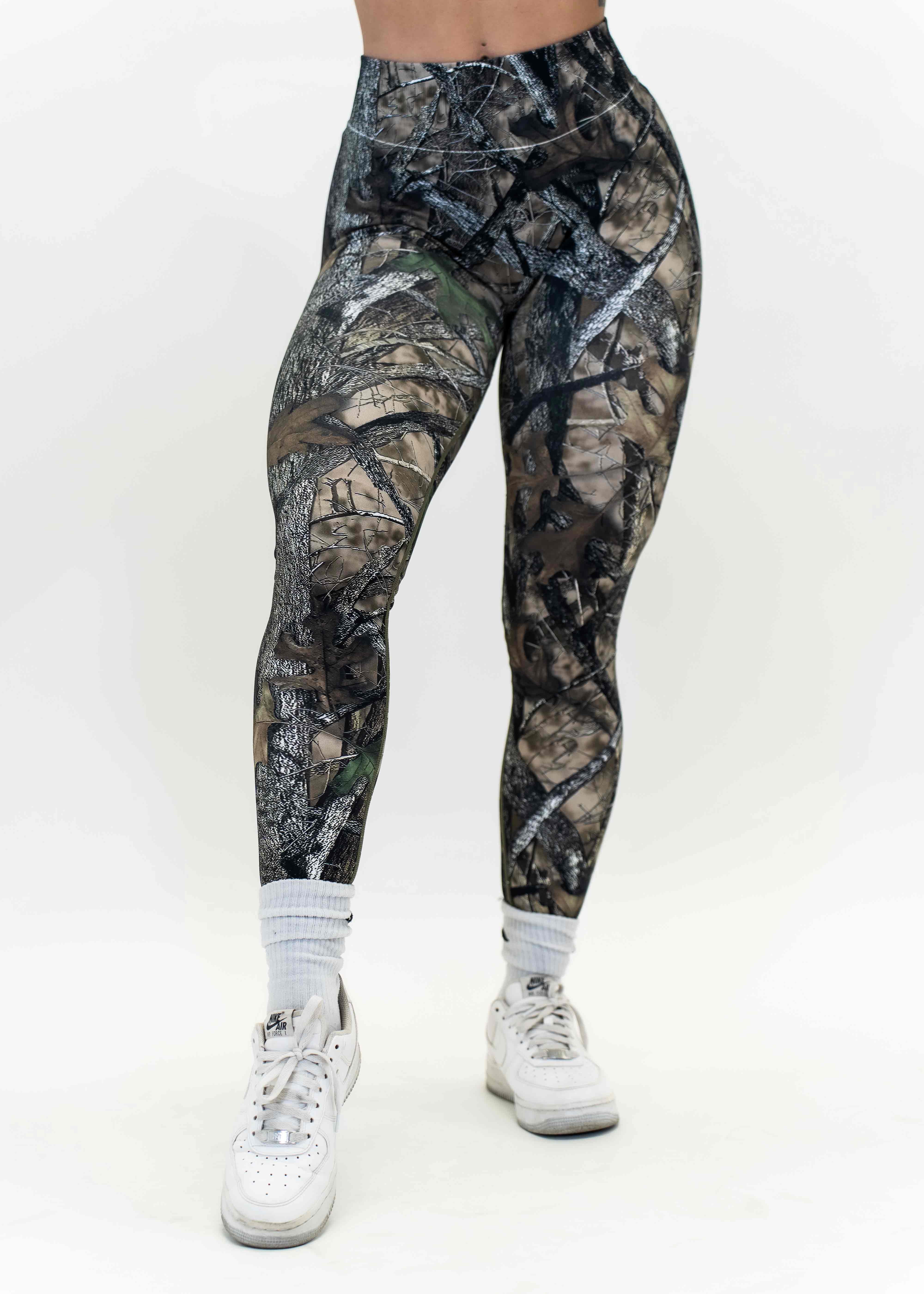Pinnacle Scrunch Butt Legging - Woodland Camo - VITAL APPAREL