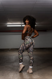 Pinnacle Scrunch Butt Legging - Woodland Camo - VITAL APPAREL